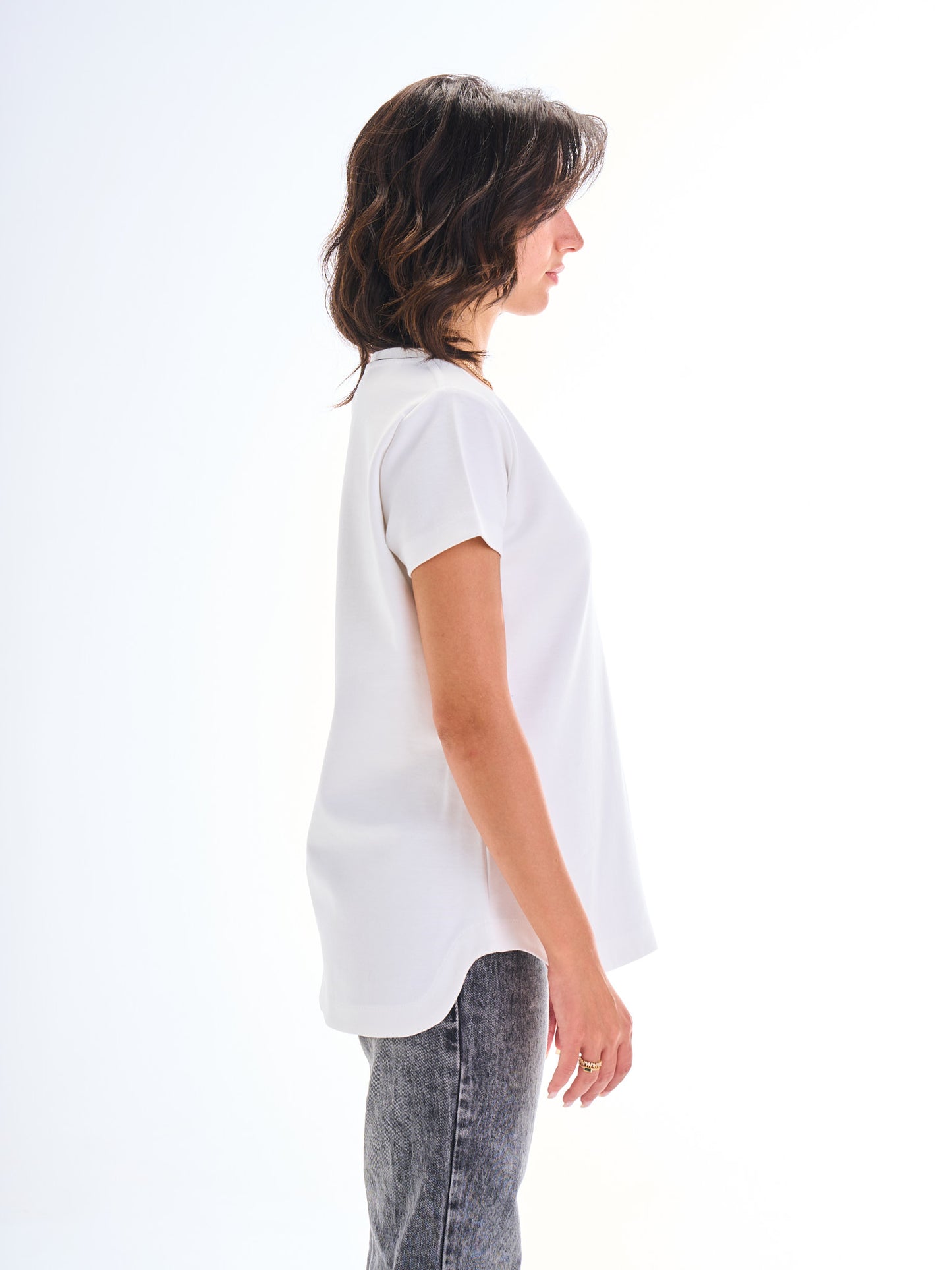 Regular V Tee - White