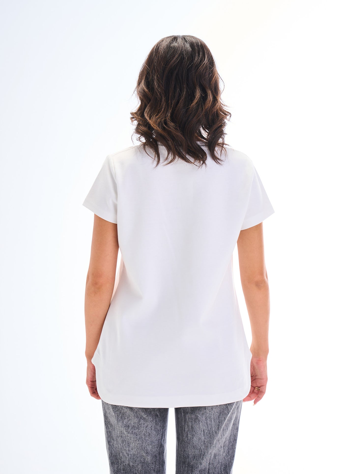 Regular V Tee - White
