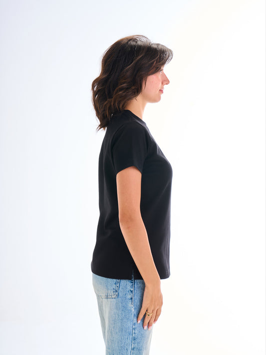 Regular Round Tee - Black