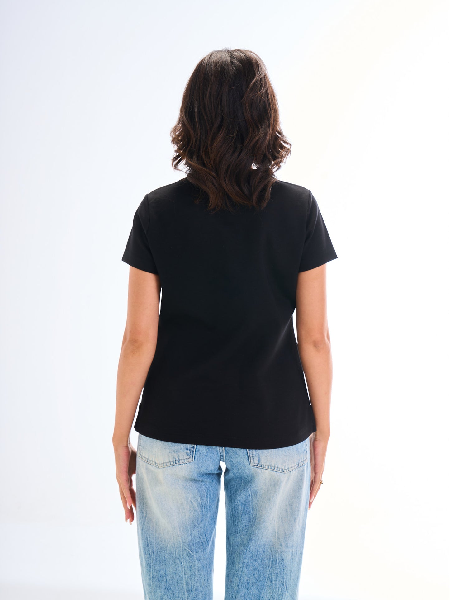 Regular Round Tee - Black