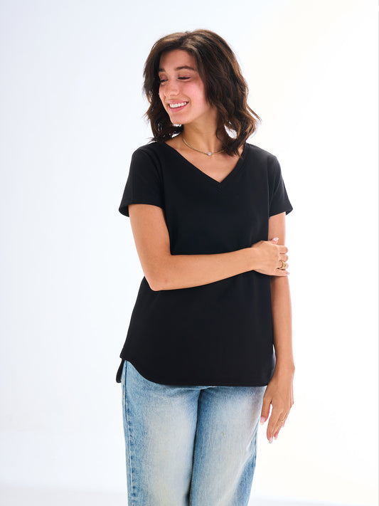 Regular V Tee - Black