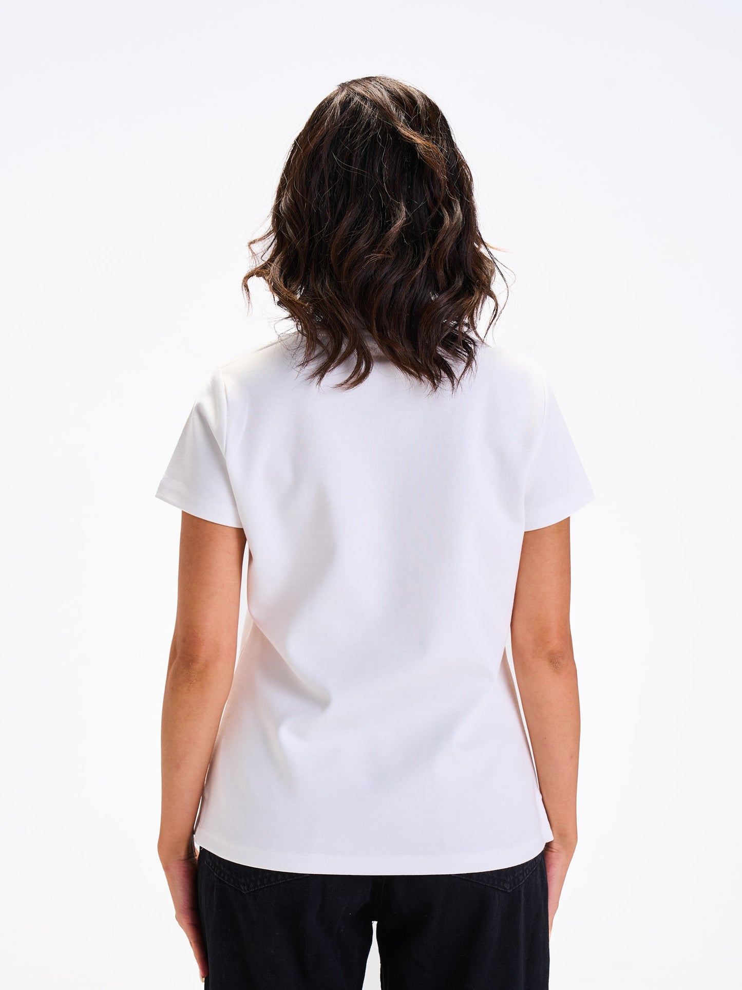 Regular Round Tee - White