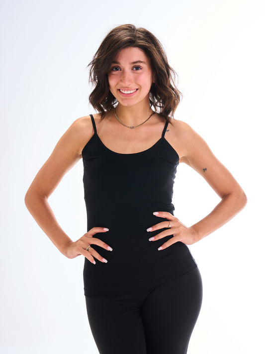 Thin Strappy Top - Black