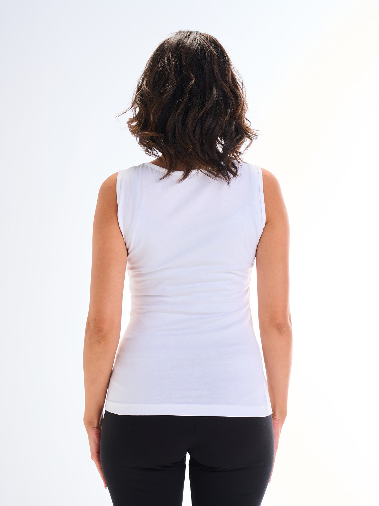 Sleeveless V-Neck - white