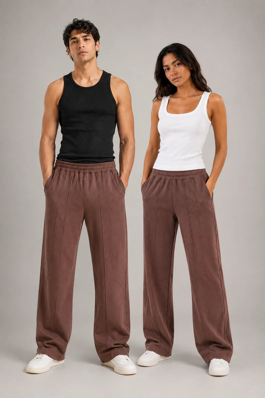 Brown Unisex Pants