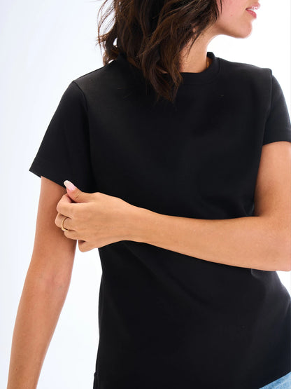 Regular Round Tee - Black