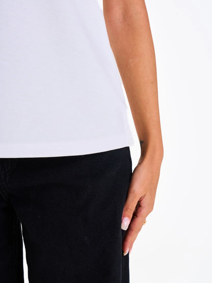 Regular Round Tee - White
