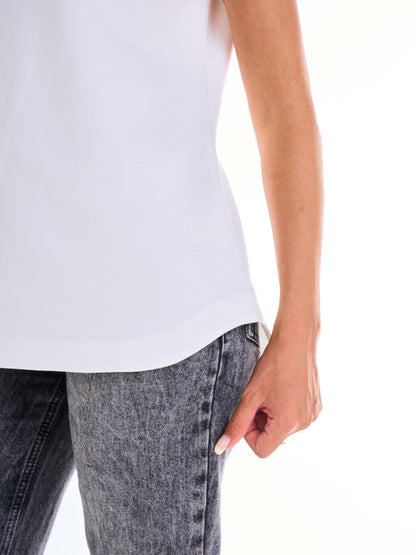 Regular V Tee - White
