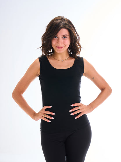 Sleeveless Round Neck - Black