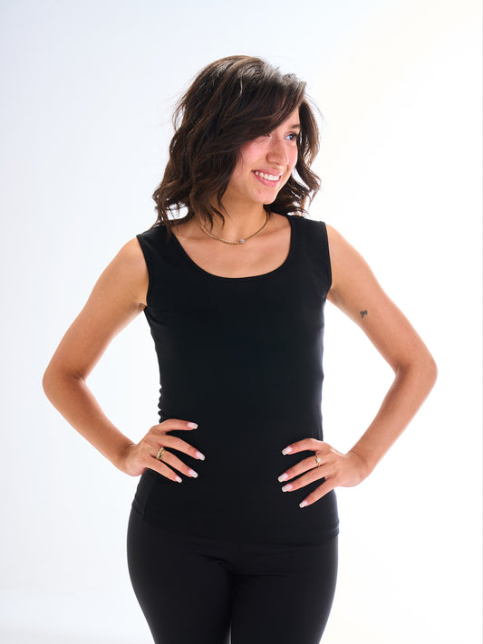 Sleeveless Round Neck - Black