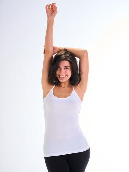 Thin Strappy Top - white