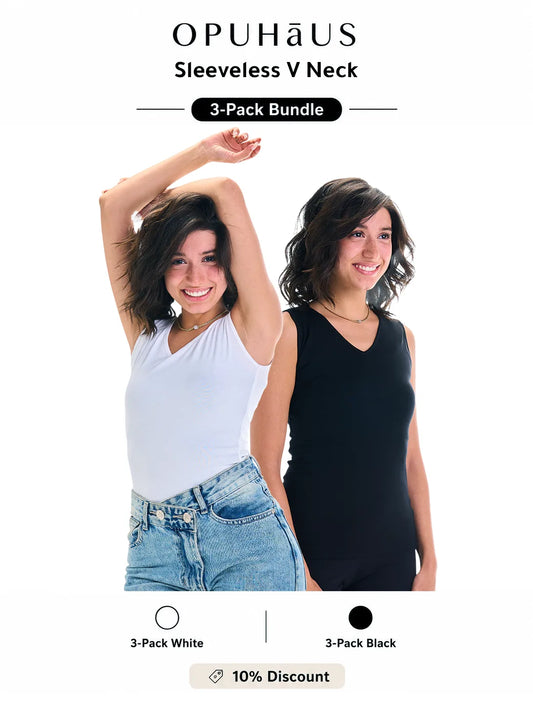 3-Pack Sleeveless V Neck Bundle