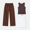 Brown Pant + Crewneck